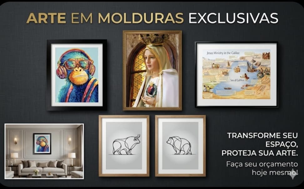 Trabalhos da Molduraria Santos